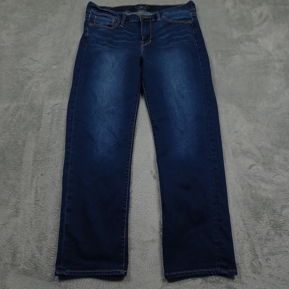 Lucky Brand Jeans Womens 10 Blue Denim Cropped Mollieâ Preppy Modern